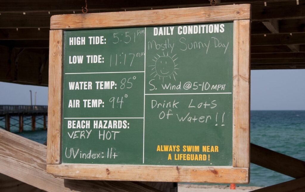 Checking Weather and Water Conditions